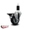 Service Caster 3.5'' Thermoplastic Rubber Swivel 1-3/8'' Expanding Stem Caster with Brake SCC-EX20S3514-TPRB-PLB-138 - alternate 3